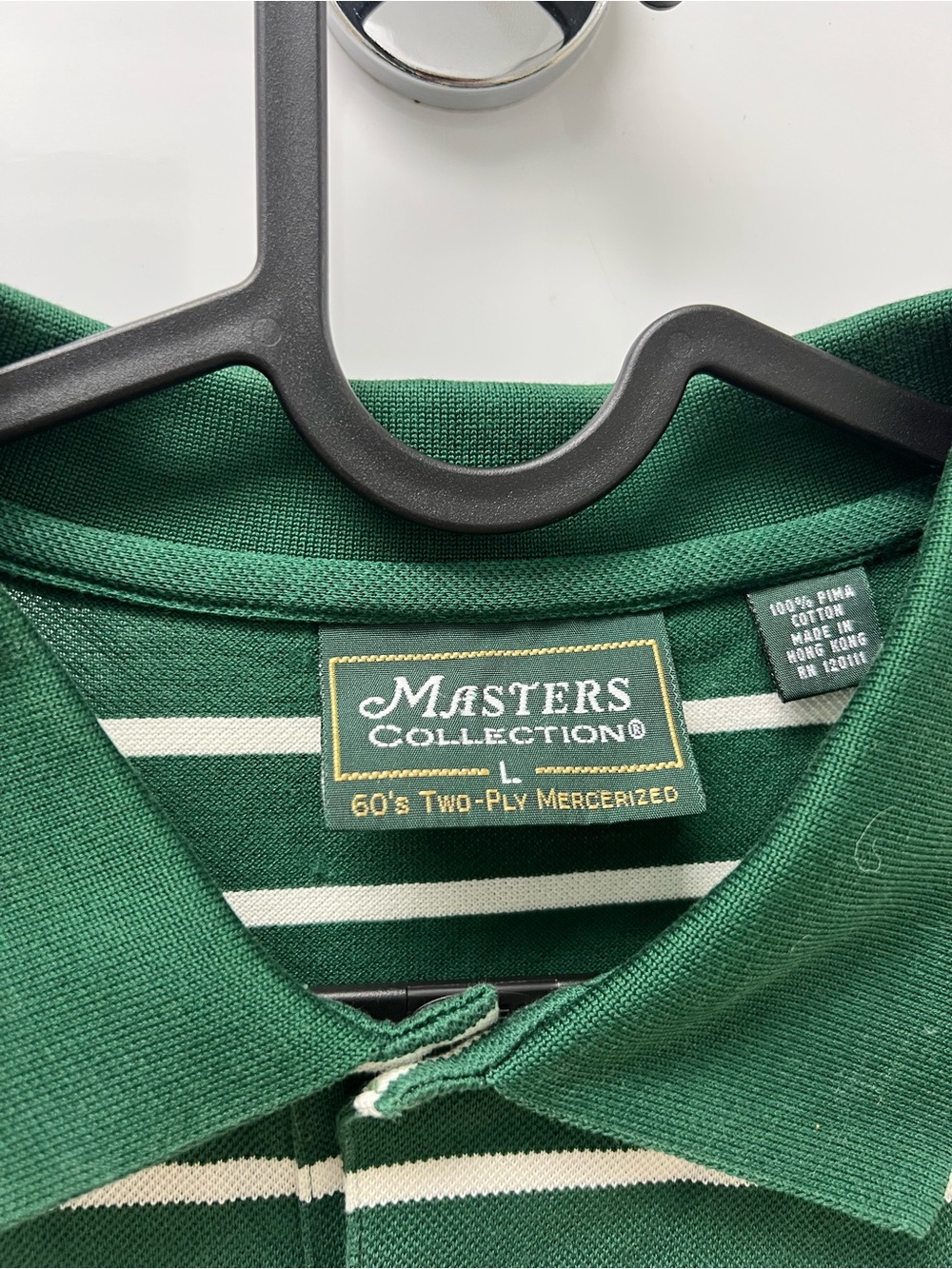 Masters Collection Green & White Striped Polo - Picture 2 of 5
